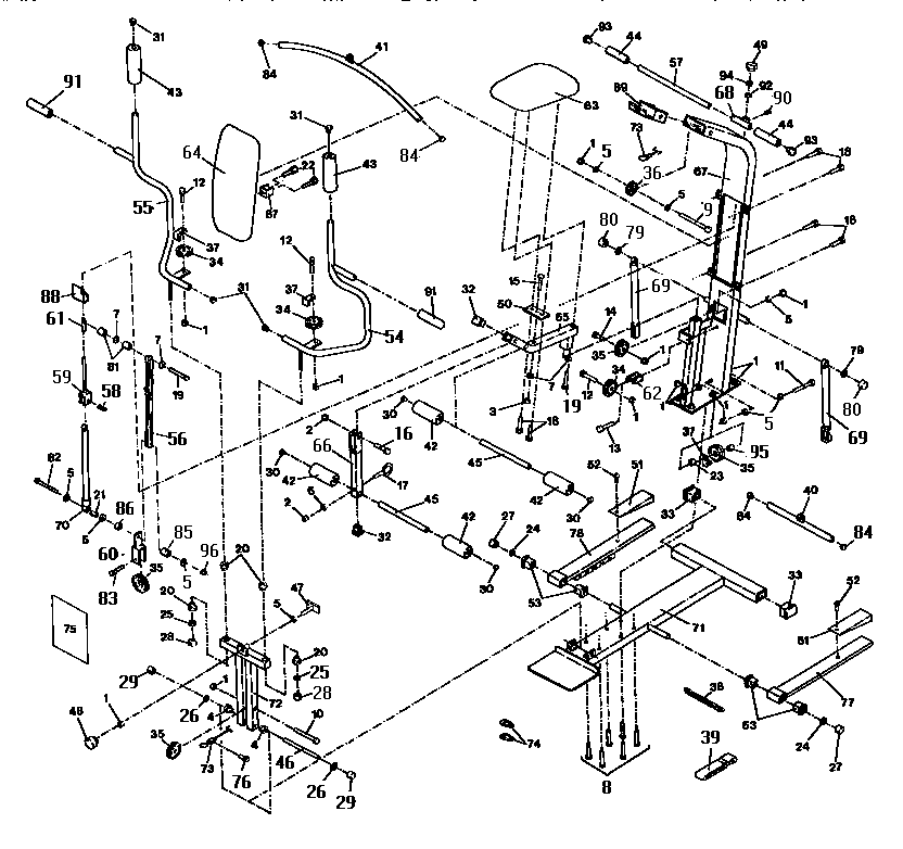 Weslo WL802031 replacement parts diagram