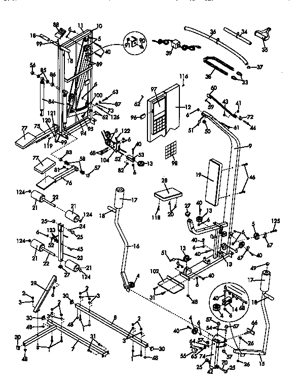 Proform PF852044 replacement parts diagram