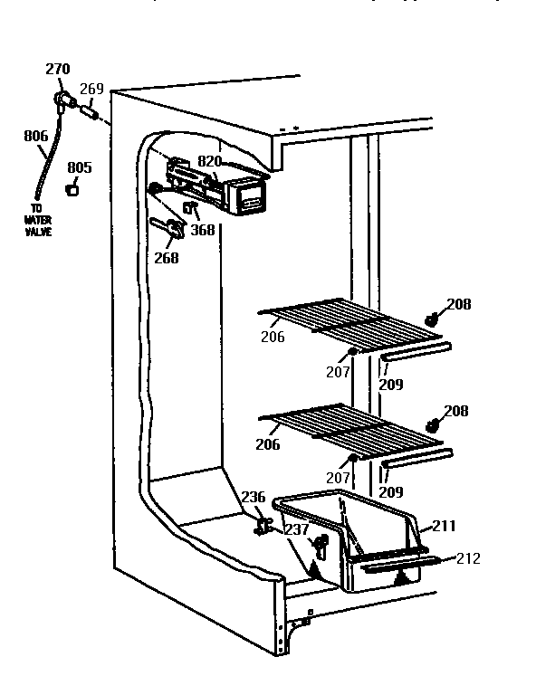Kenmore 3639530781 freezer section diagram