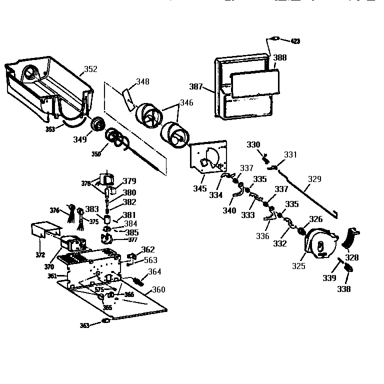 Kenmore 3639530781 ice bucket diagram