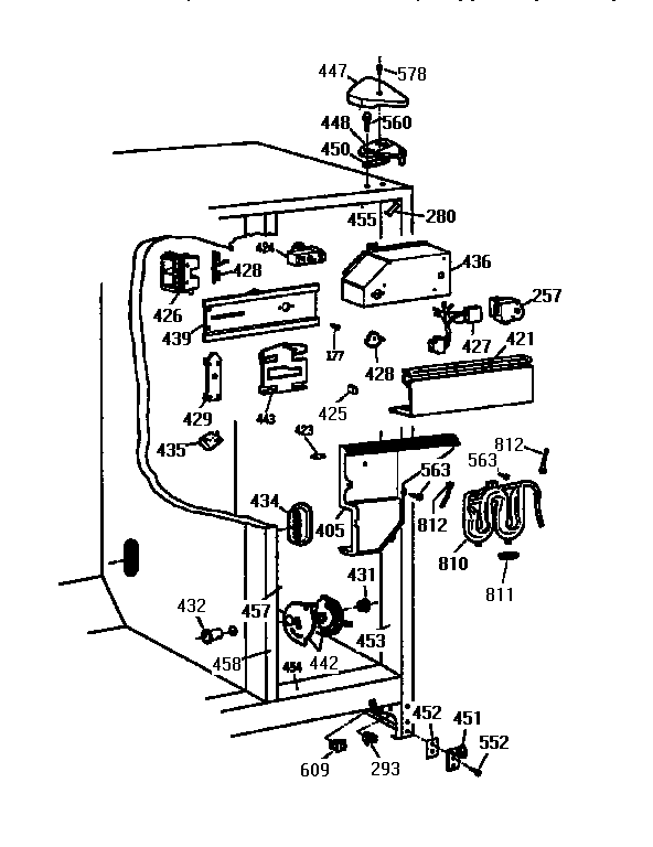 Kenmore 3639530781 fresh food section diagram
