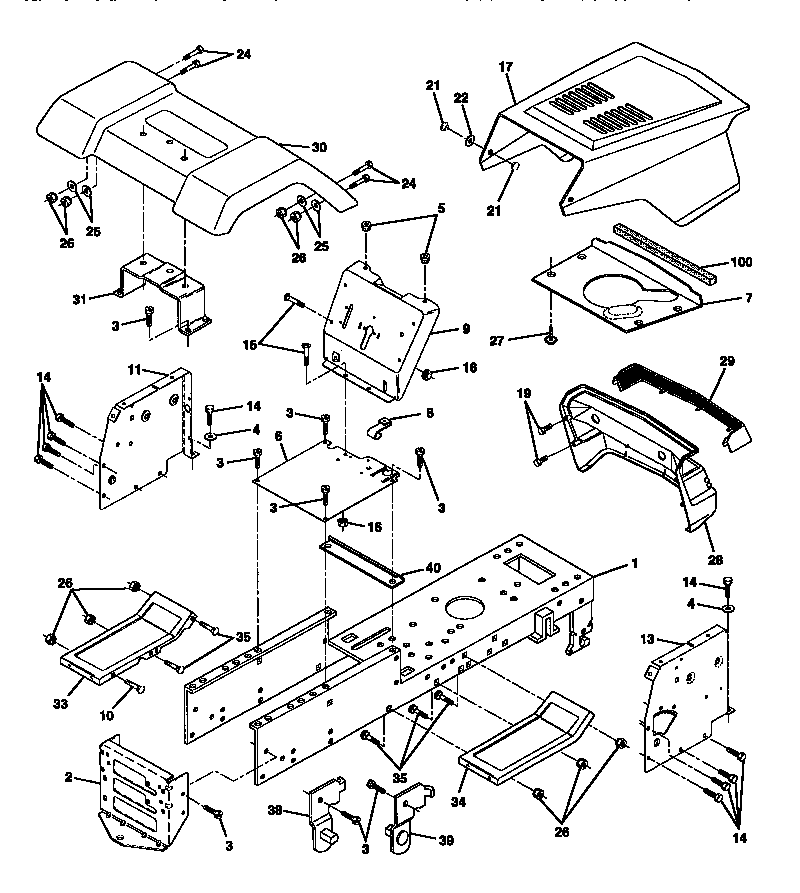 Craftsman 917252541 chassis and enclosures diagram