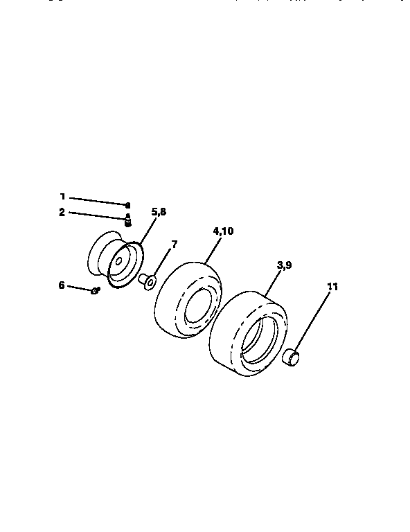 Craftsman 917252541 wheels and tires diagram