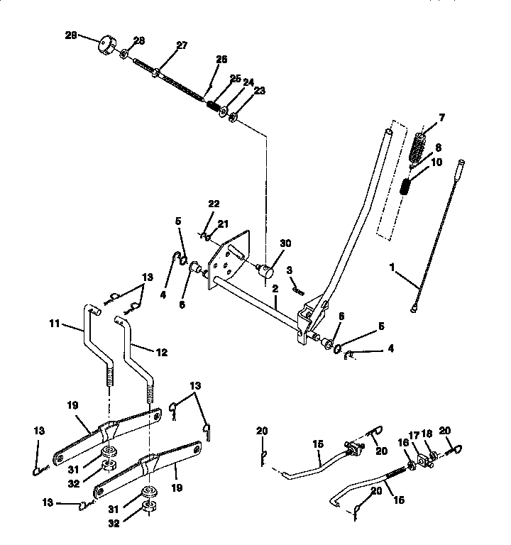 Craftsman 917252541 mower lift diagram