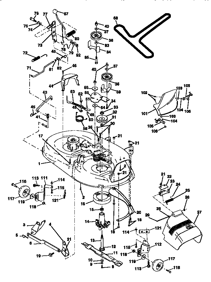 Craftsman 917252541 mower deck diagram