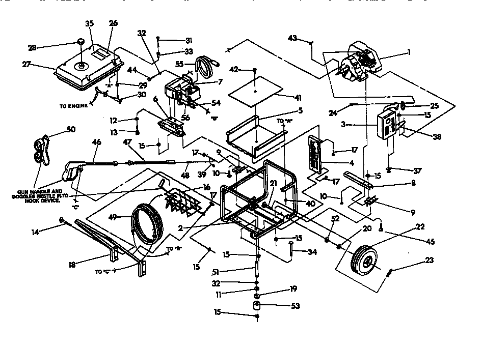 Generac 9585-4 pressure washer diagram