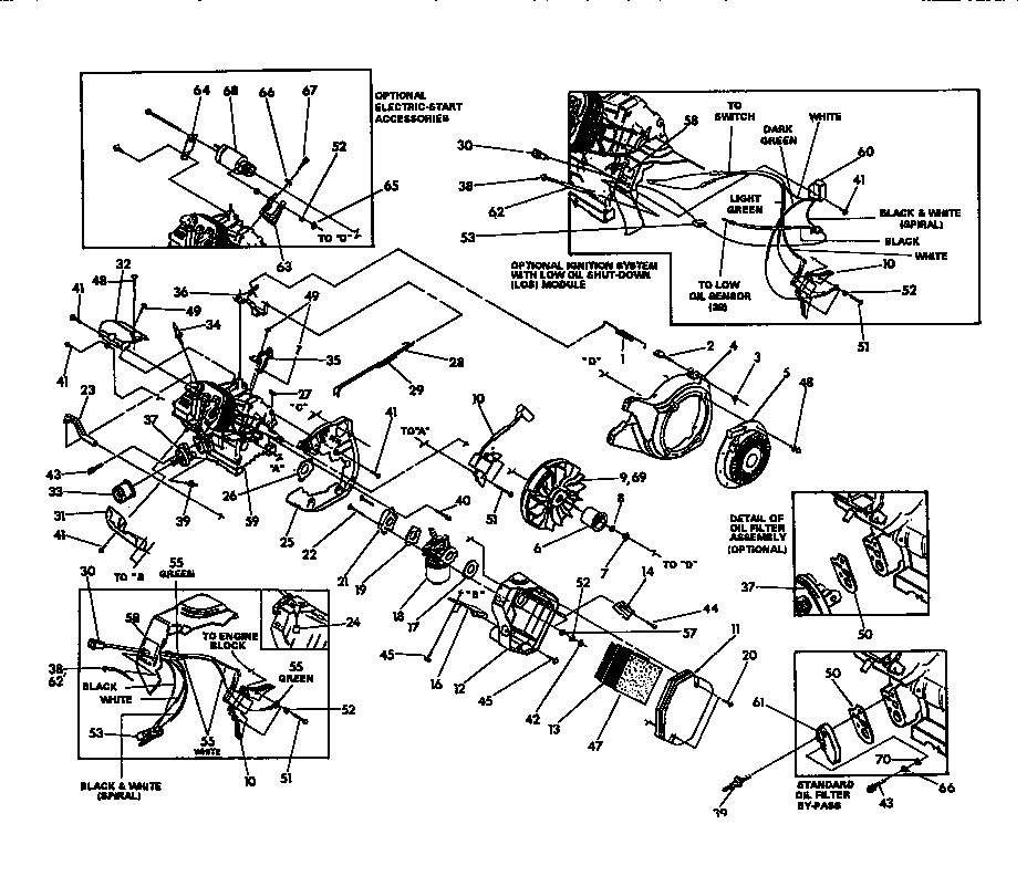 Generac 0606-4 flywheel and ring gear assembly diagram