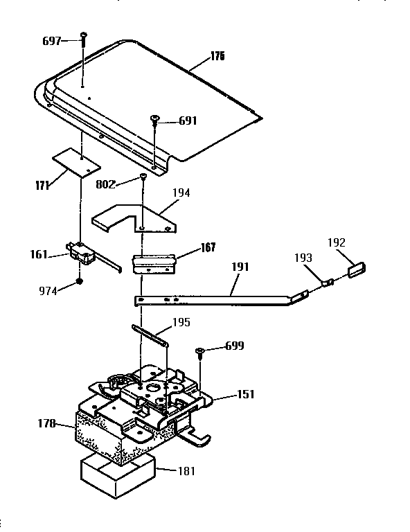 Kenmore 91193351590 door lock diagram