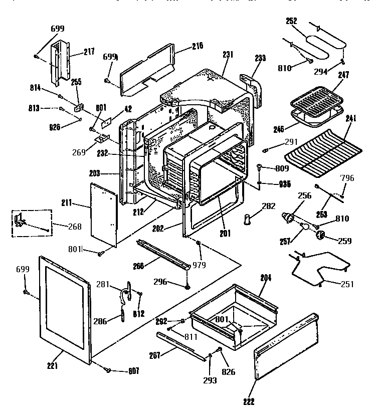 Kenmore 91193351590 body section diagram