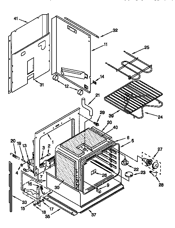 Kenmore 6654428452 lower oven diagram