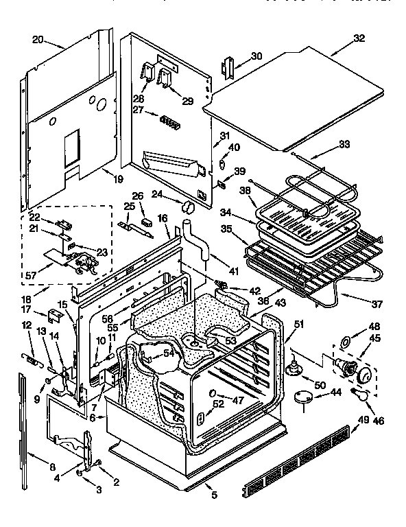 Kenmore 6654098452 oven diagram