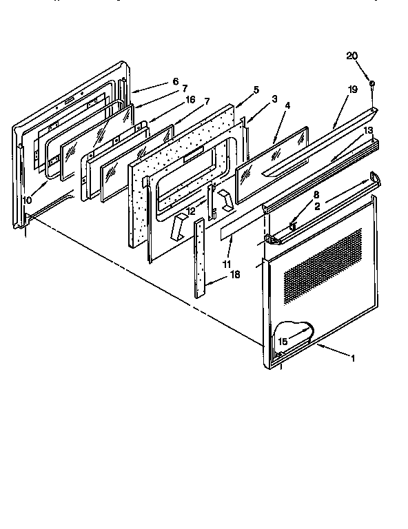 Kenmore 6654098452 door diagram