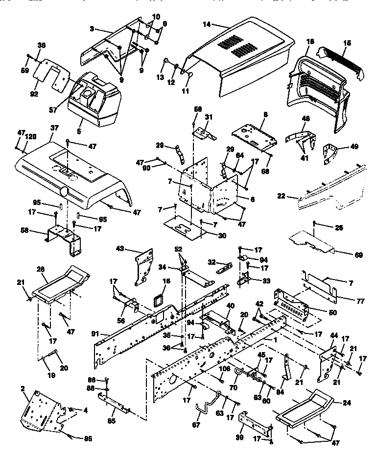 Craftsman 917250551 chassis and enclosures diagram