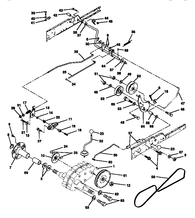 Craftsman 917250551 ground drive diagram