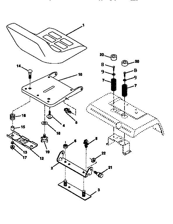 Craftsman 917250551 seat assembly diagram