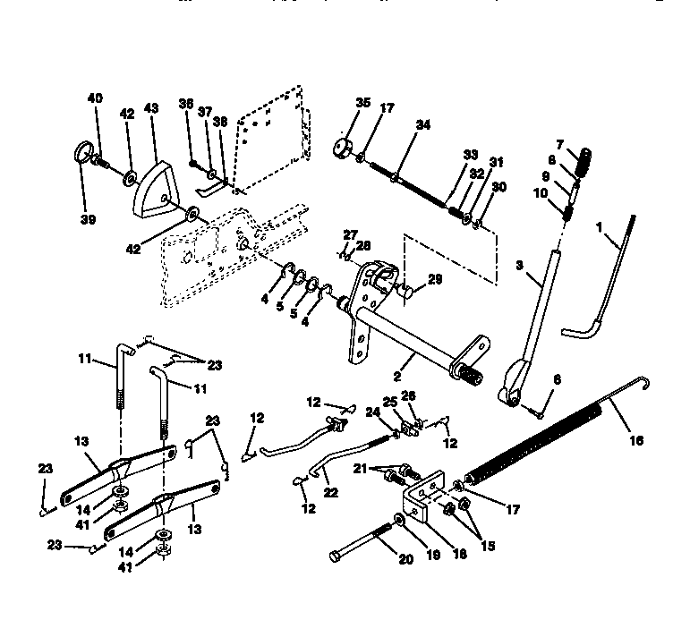 Craftsman 917250551 lift assembly diagram