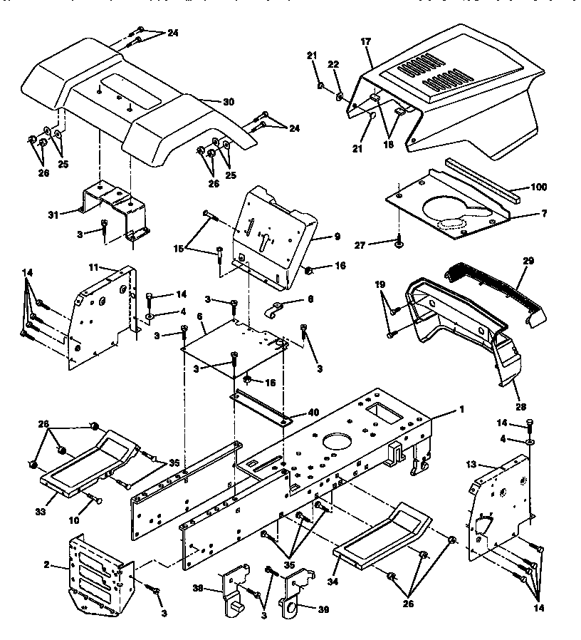 Craftsman 917252521 chassis and enclosures diagram