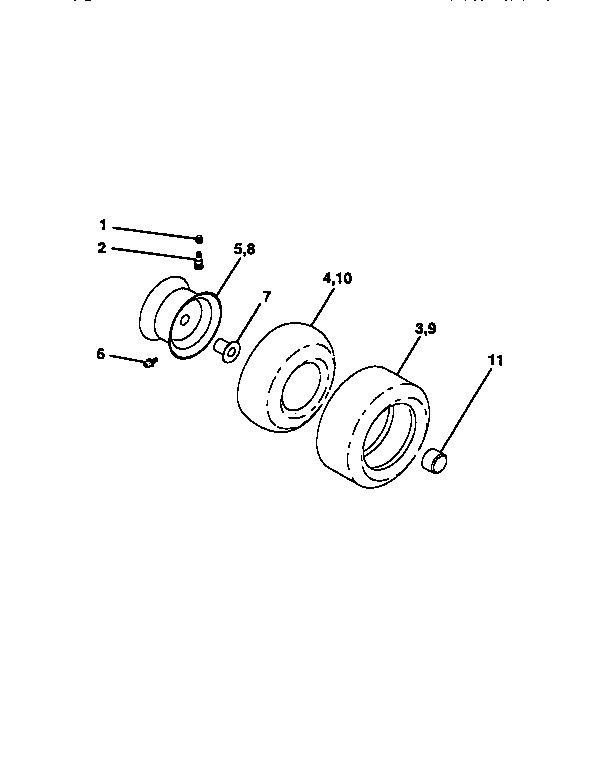 Craftsman 917252521 wheels and tires diagram