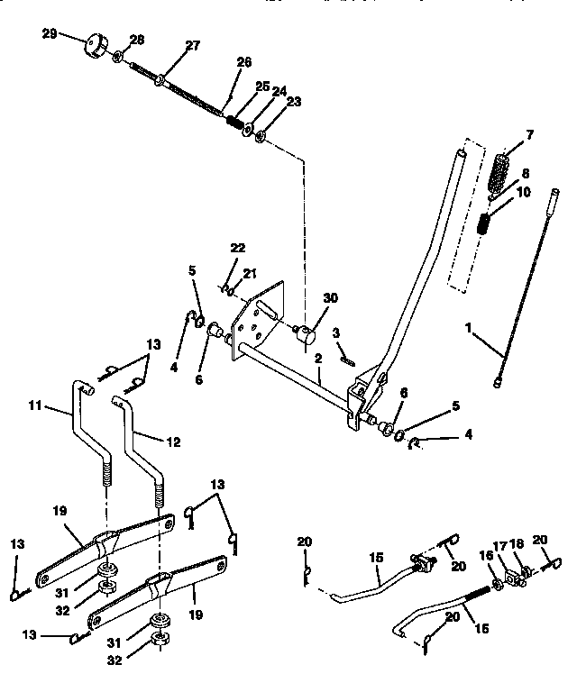 Craftsman 917252521 mower lift diagram