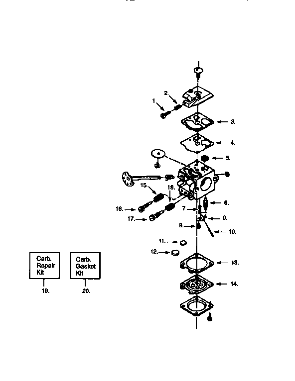 Craftsman 358356230 carburetor assembly diagram