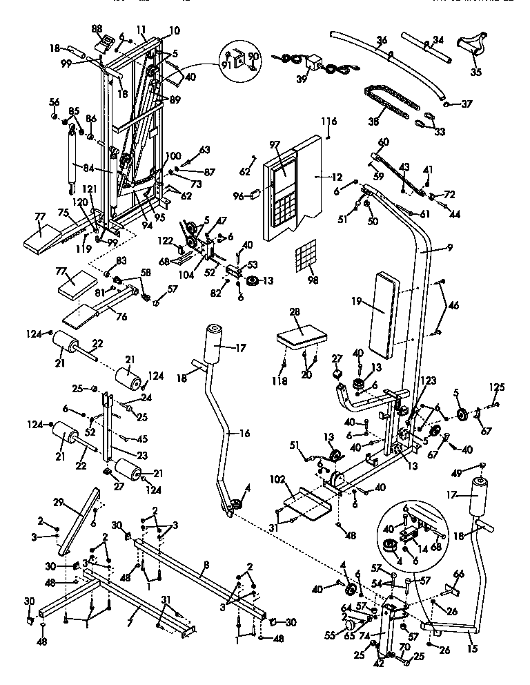 Proform DR852042 replacement parts diagram
