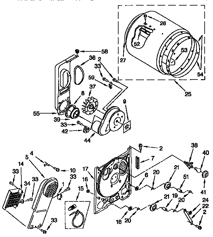 Kenmore 11096575200 bulkhead parts diagram