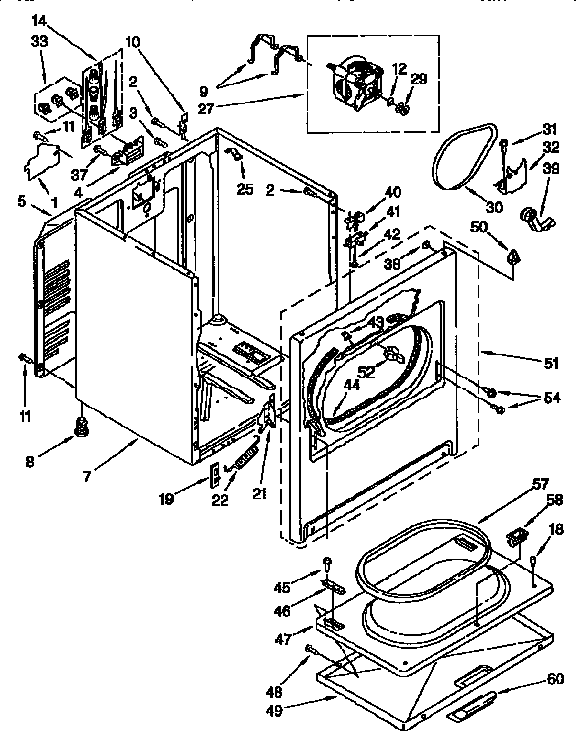 Kenmore 11096562200 cabinet diagram