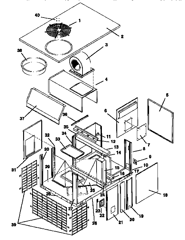 ICP NPHAD42N1K2 non-functional - 3.5 thru 5 ton diagram