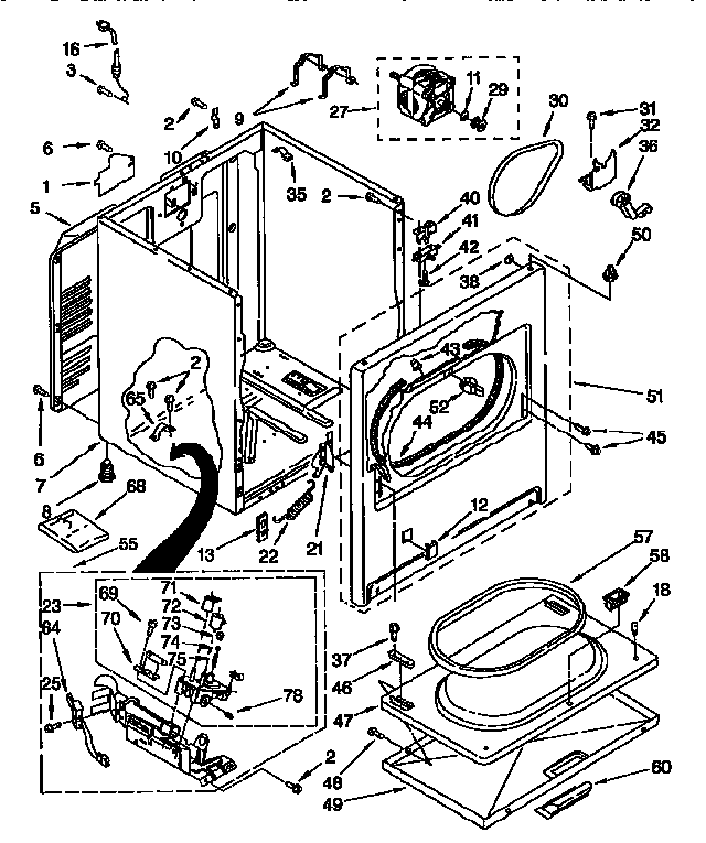 Kenmore 11097575100 cabinet diagram