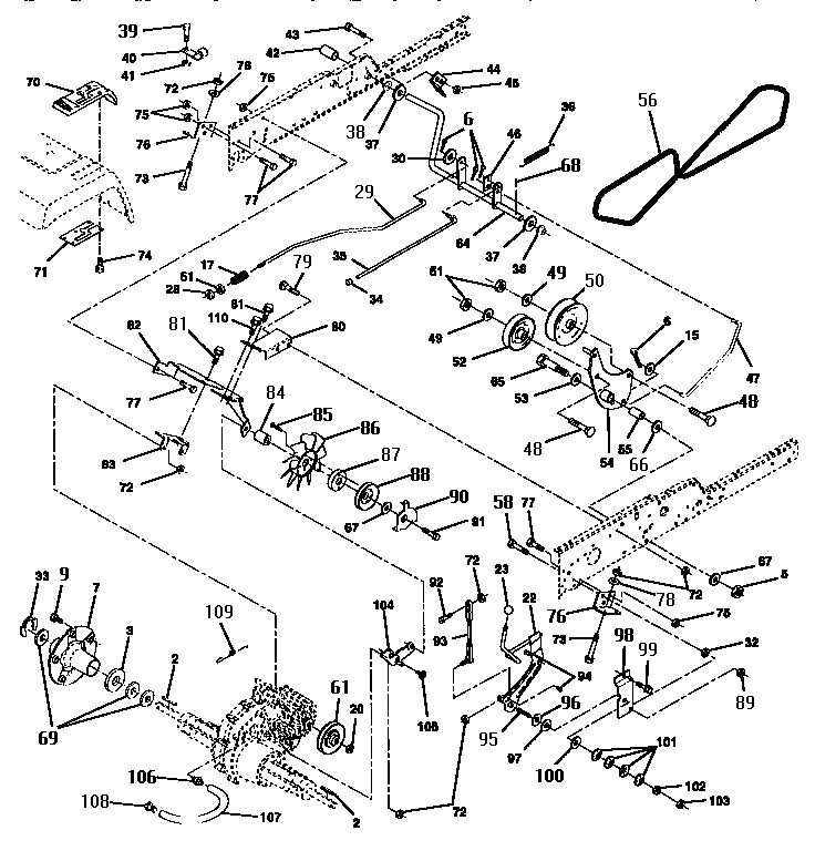 Craftsman 917250490 ground drive diagram