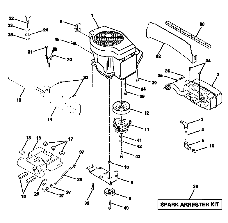 Craftsman 917250490 engine diagram