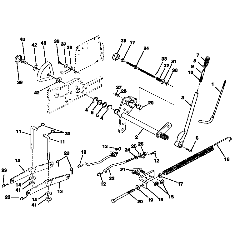 Craftsman 917250490 lift assembly diagram