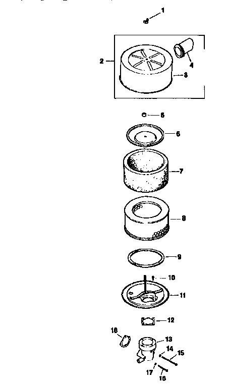 Craftsman 917250490 eng, air intake, mv18s, type 58560 diagram