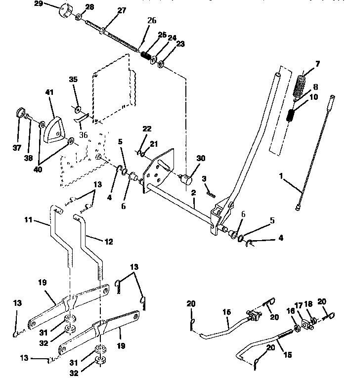 Craftsman 917252590 mower lift diagram