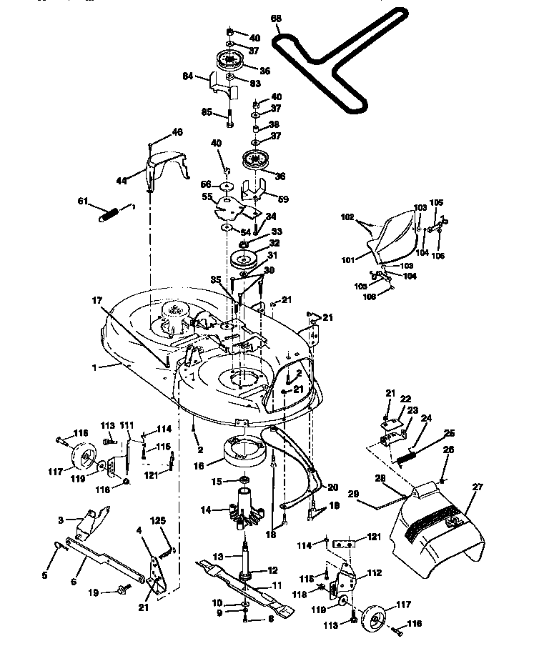 Craftsman 917252590 mower deck diagram