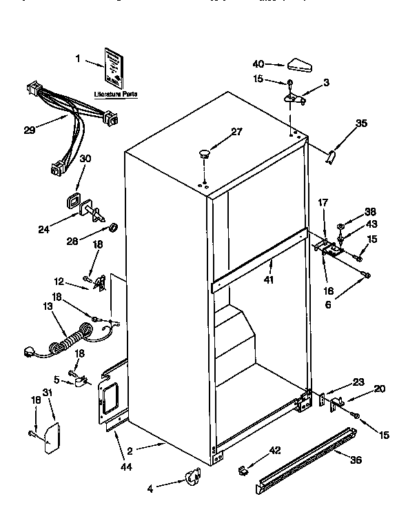 Kenmore 1069658410 cabinet diagram