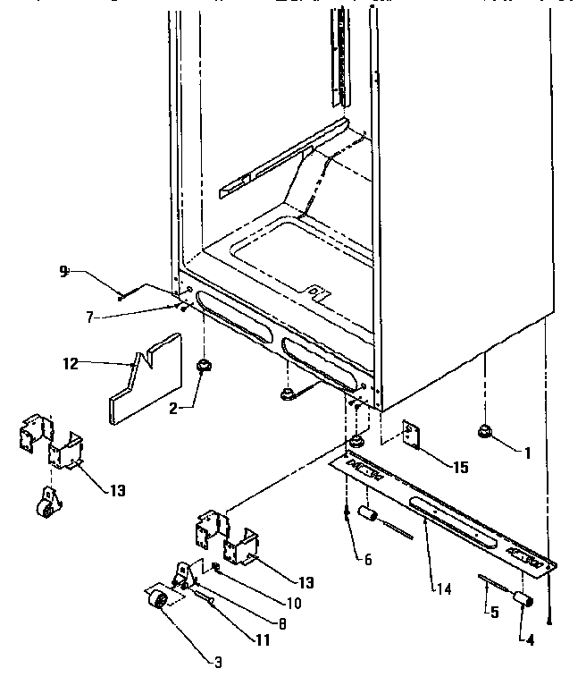 Amana TX18R-P1158412W cabinet bottom diagram