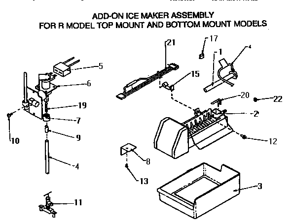 Amana TX18R-P1158412W icemaker add on diagram
