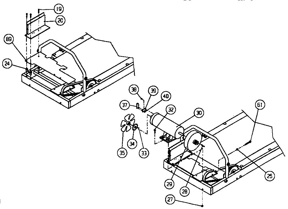 Universal/Multiflex (Frigidaire) 560254 motor assembly diagram