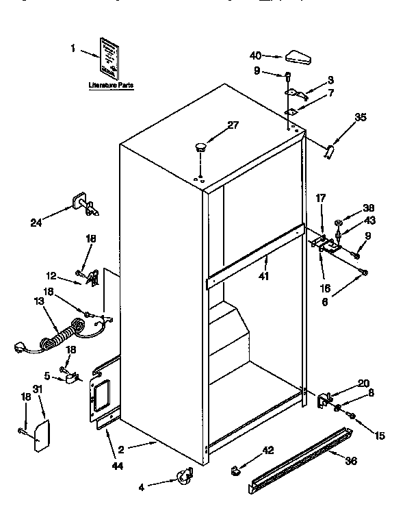 Kenmore 1069751780 cabinet diagram