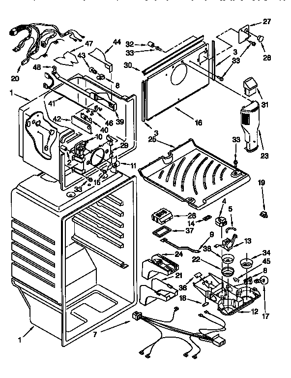Kenmore 1069751780 liner diagram