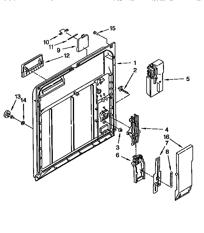 Kenmore 6651765193 inner door diagram