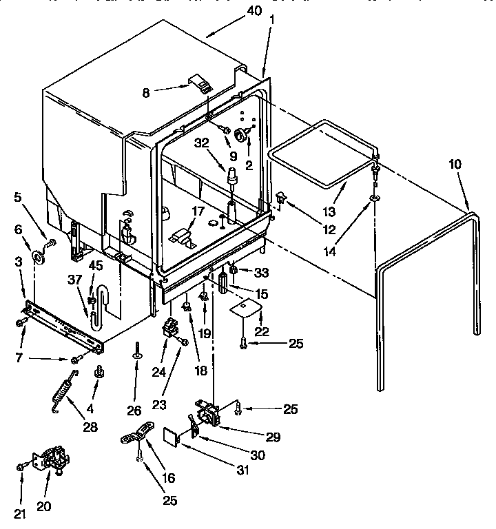 Kenmore 6651765193 tub assembly diagram