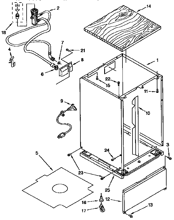Kenmore 6651765193 cabinet diagram