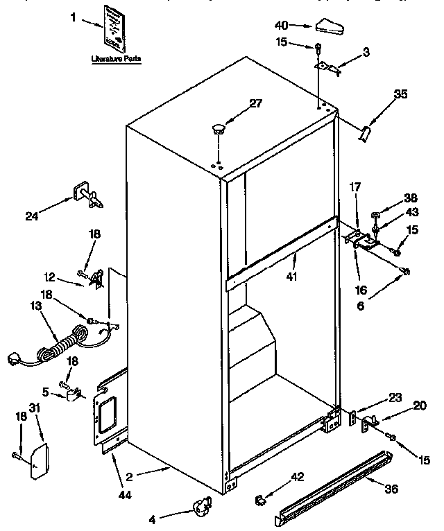 Kenmore 1069659780 cabinet diagram