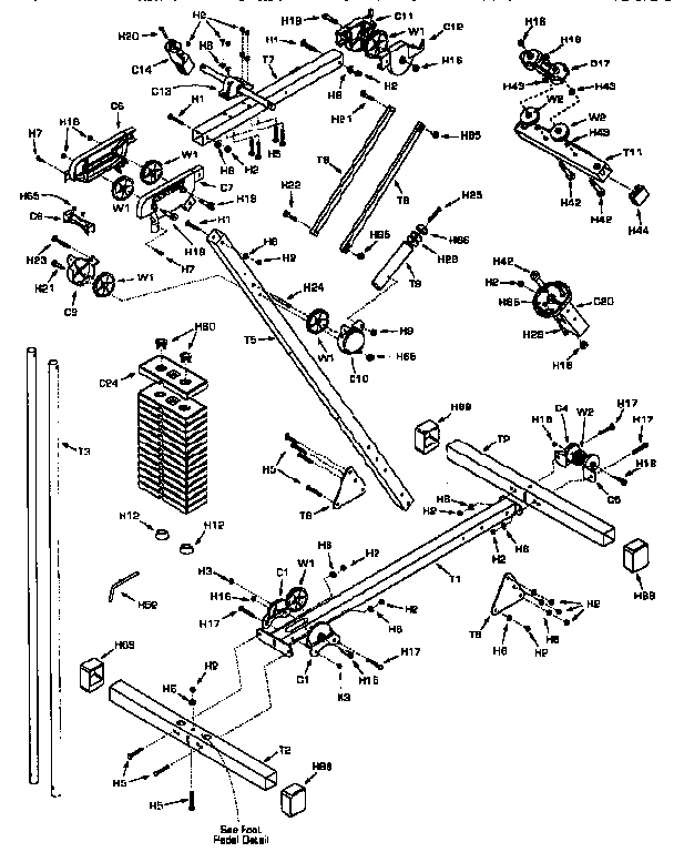 Lifestyler 52715943 base weldment diagram