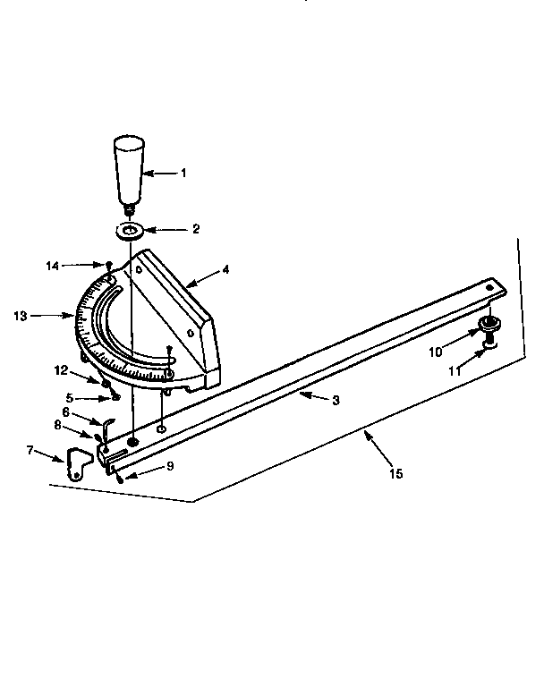 Craftsman 351226521 miter gauge diagram