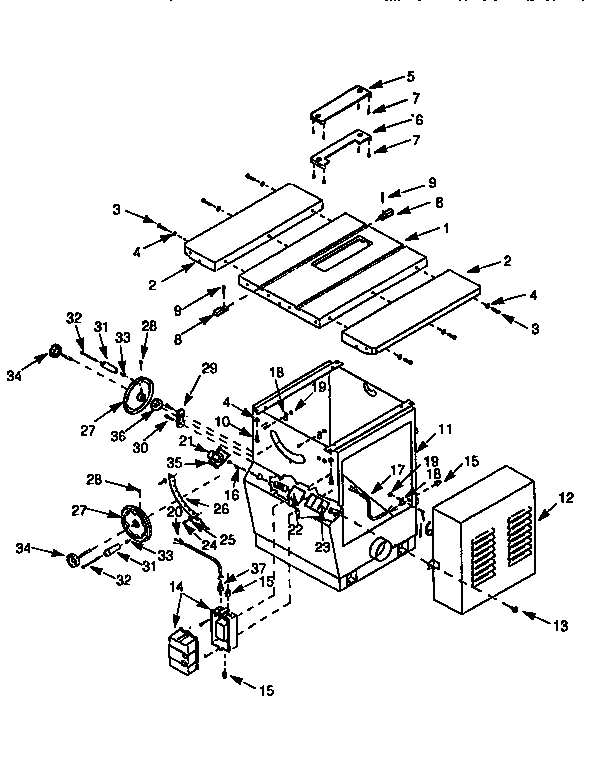 Craftsman 351226521 table and base diagram