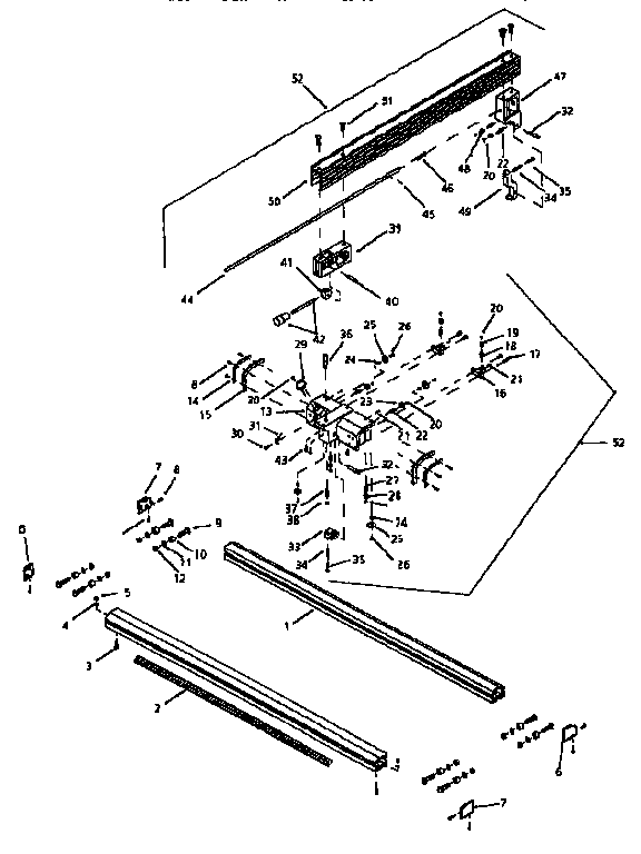 Craftsman 351226521 rip fence assembly diagram