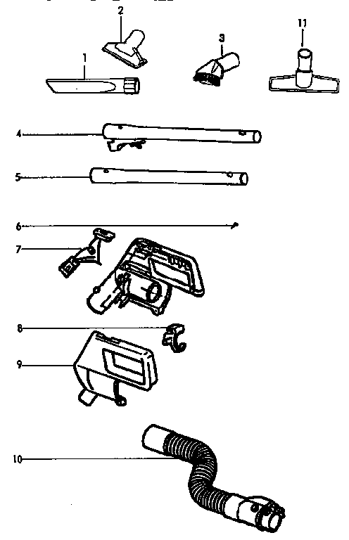 Eureka 6975A attachment parts diagram